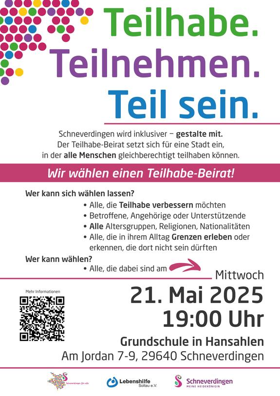 Plakat Teilhabebeirat Schneverdingen 