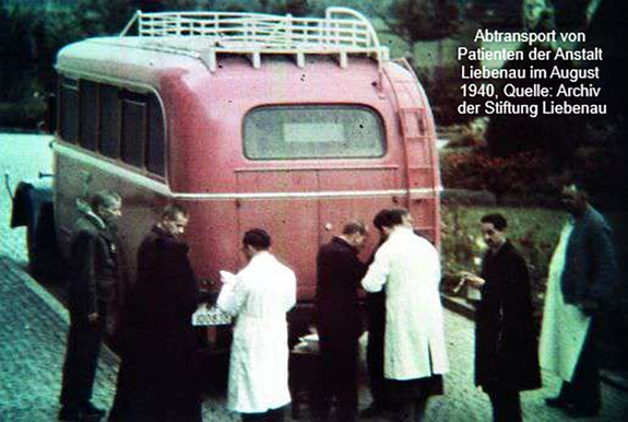 Abtransport Patienten Liebenau während des NS Regimes Foto: Stiftung Liebenau